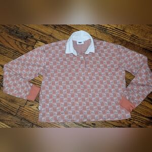 Vintage OBEY Cropped Top Collared Shirt szL